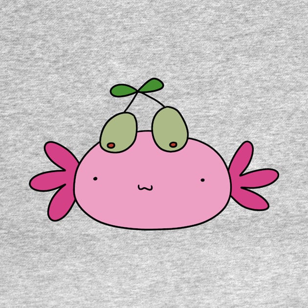 Olive Axolotl Face by saradaboru